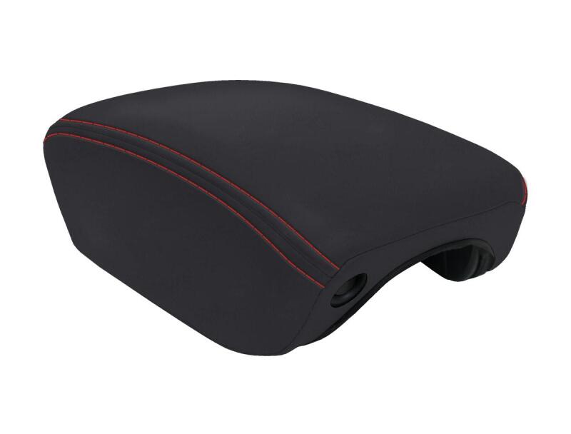 Jeep Wrangler JL Center Console Cover - PRP Seats - Black with Red Stitching - `18-`27